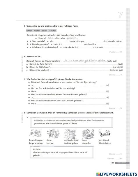 test zu lektion 7 schritte plus 3