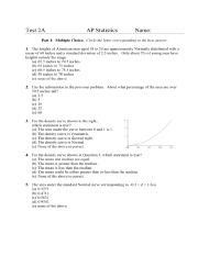 Read Online Test 15 2A Ap Statistics Answers 