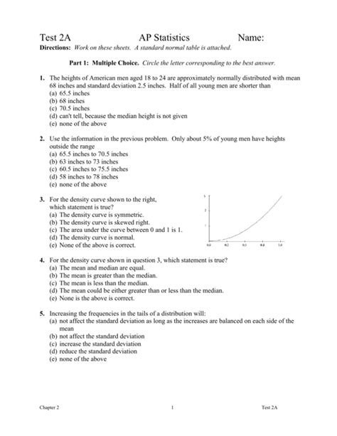 Full Download Test 2A Ap Statistics Name D2Ct263Enury6Roudfront 