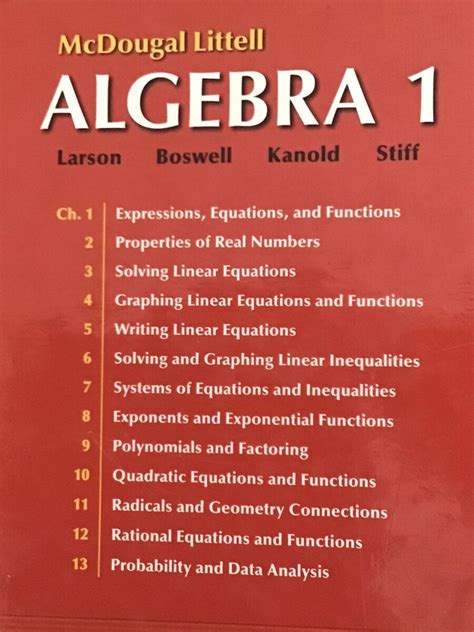 Download Test Algebra 1 Answers Mcdougal 