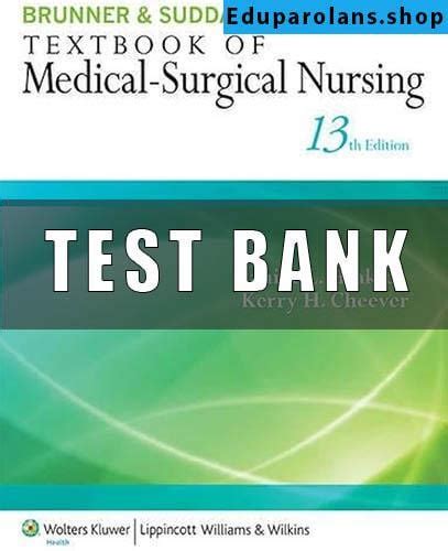 Download Test Bank Brunner 13Th Edition 