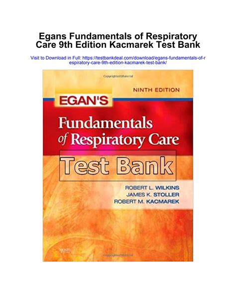 Read Online Test Bank Chapter 38 Egans Fundamentals Respiratory 