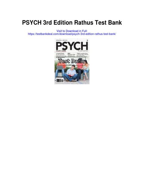 Read Online Test Bank For Psych Rathus Third Edition Pdf 