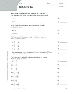 Read Test Form 3A Score 