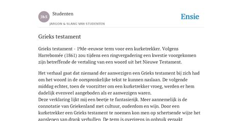 testament betekenis in het grieks