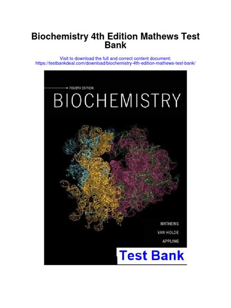 Download Testbook Biochemistry 4Th Edition Matthews 