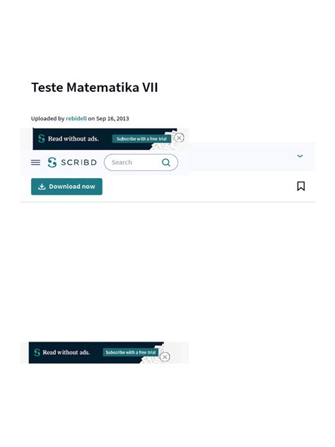 Teste Matematika Vii