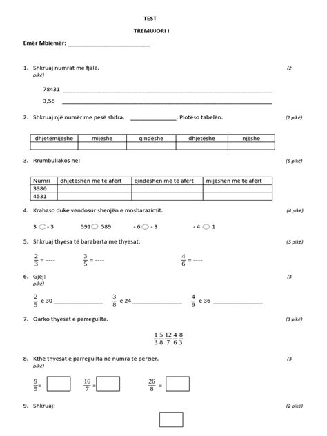 Teste Per Matematiken