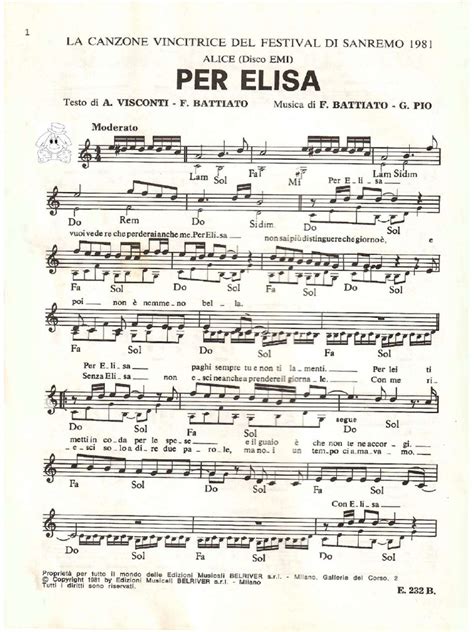 Testi Alice Per Elisa