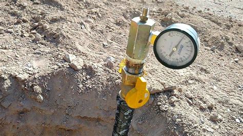 testing a gas line for