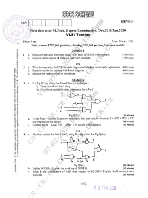 Download Testing Of Vlsi Previous Question Paper Uzunpaslar Com 