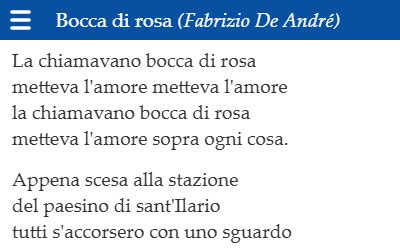 Testo Bocca Di Rosa