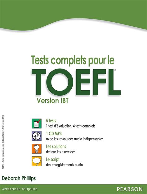 Tests Complets Pour Le Toefl Version Ibt Avec 5 T
