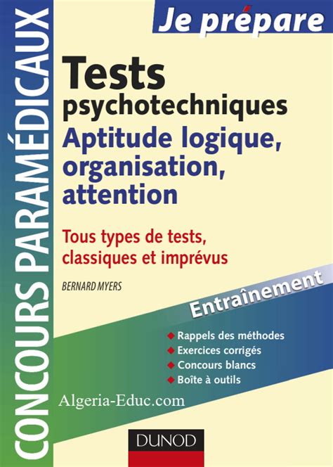 Read Tests Psychotechniques Aptitude Logique Attention Organisation Concours Parameacutedicaux Concours Parameacutedicaux 
