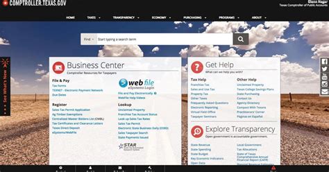 texas comptroller website