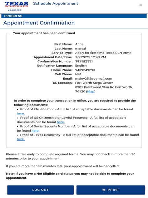texas dl appointment
