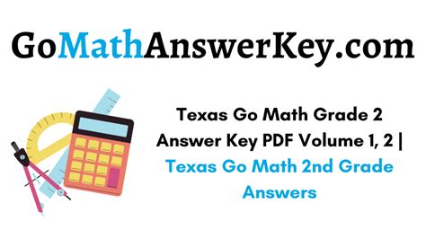 Texas Go Math Grade 2 Answer Key Pdf 2nd Grade Answer Key - 2nd Grade Answer Key