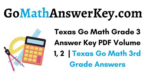 Texas Go Math Grade 3 Answer Key Pdf Go Math Answers 3rd Grade - Go Math Answers 3rd Grade