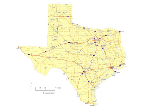 texas highway map