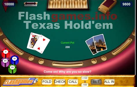 texas holdem poker flash game foun