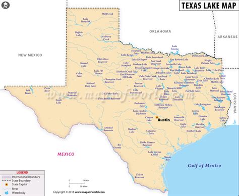 texas lakes map