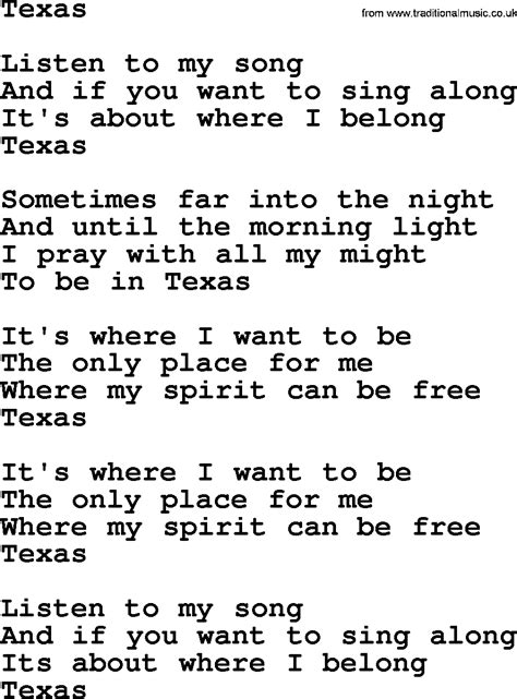 texas lyrics