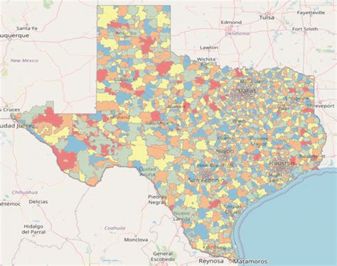 texas map zip codes