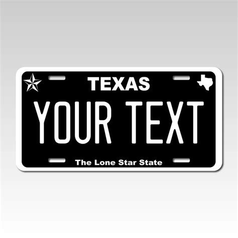 texas plates custom