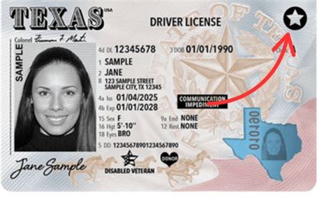 texas real id example