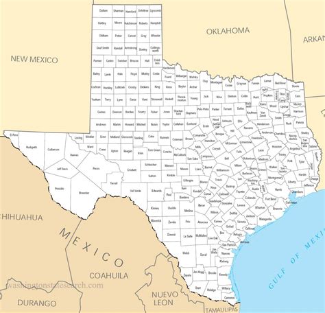 texas state county map
