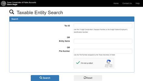 texas state entity search