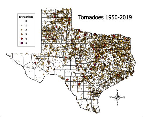 Texas Tornado Map