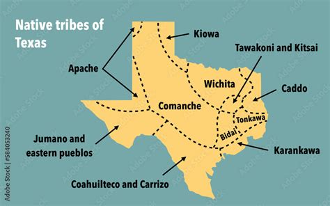 texas tribes on a map