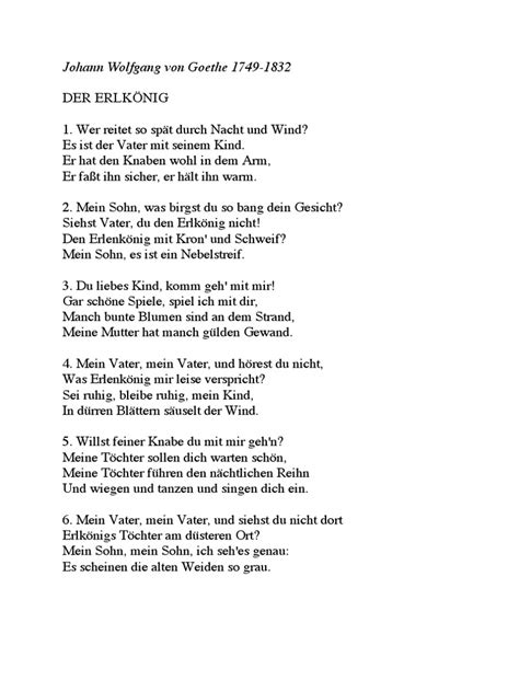 Text Der Erlkönig