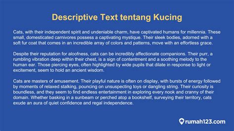 Text Descriptive Bahasa Inggris