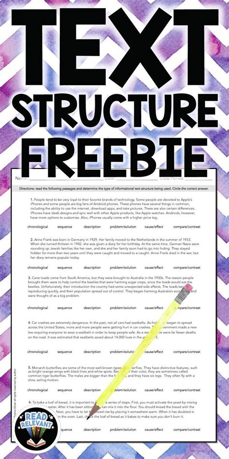 Text Structure Worksheet 8   Text Structure Ereading Worksheets - Text Structure Worksheet 8