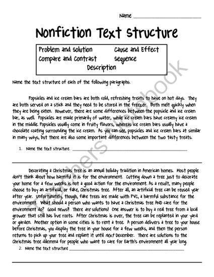 Text Structure Worksheet Middle School   5 Days Of Teaching Text Structure To Readers - Text Structure Worksheet Middle School