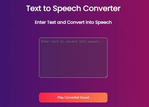 Text To Speech Converter Project Documentation