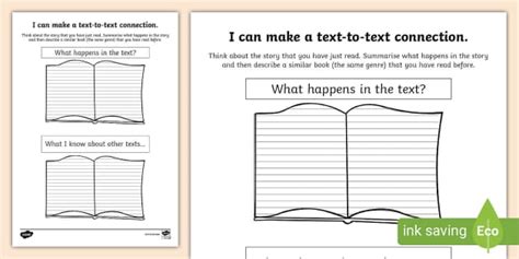 Text To Text Connections Lesson Cfe Primary Resources Text Connections Worksheet - Text Connections Worksheet