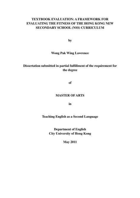 Textbook Evaluation A Framework For Evaluating The