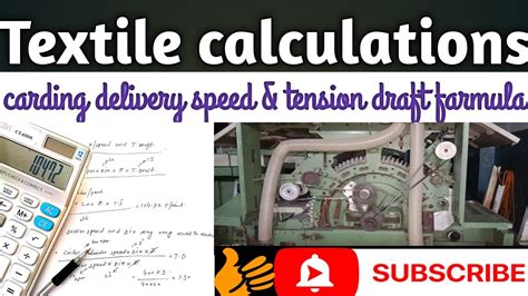 textile spinning carding calculation