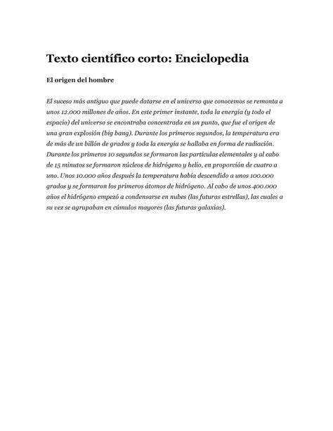 Texto Cientifico Corto