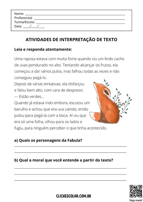 Texto Com Interpretação 5 Ano