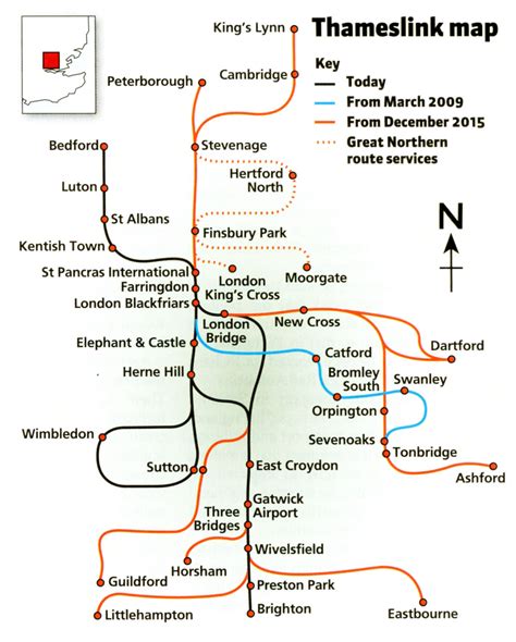 Thameslink Trains Map
