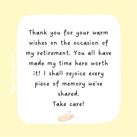 thank you notes for retirement party