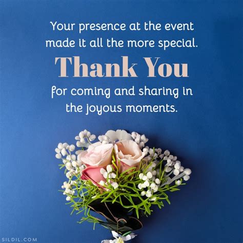 Thanks For Coming Message