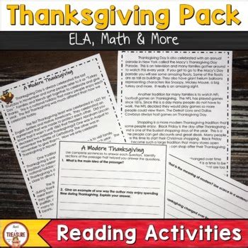 Thanksgiving Activities Pack Intermediate Grades Classful Thanksgiving Activities 5th Grade - Thanksgiving Activities 5th Grade
