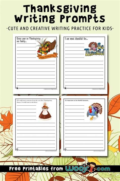 Thanksgiving Creative Writing Prompts   Thanksgiving Writing Prompts Creative Classroom Core - Thanksgiving Creative Writing Prompts