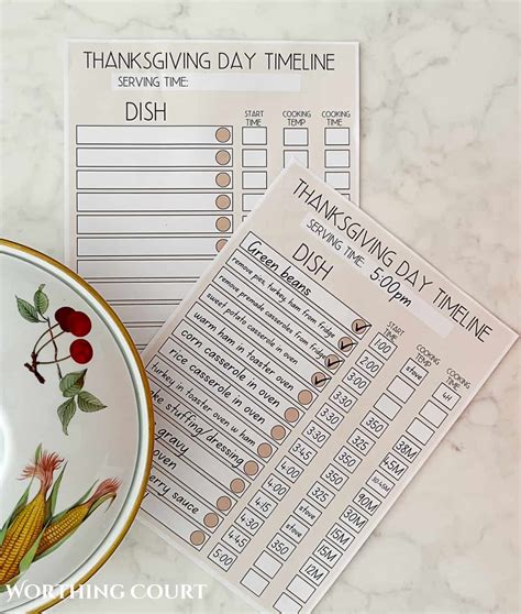 Thanksgiving Day Timeline Worksheet And My Menu Worthing Thanksgiving Timeline Worksheet - Thanksgiving Timeline Worksheet
