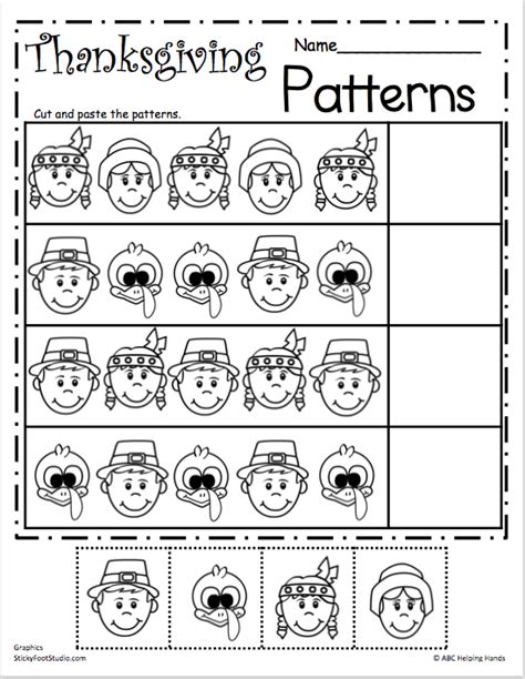 Thanksgiving Pattern Worksheets Sample Templates Pattern Symbol Worksheet - Pattern Symbol Worksheet